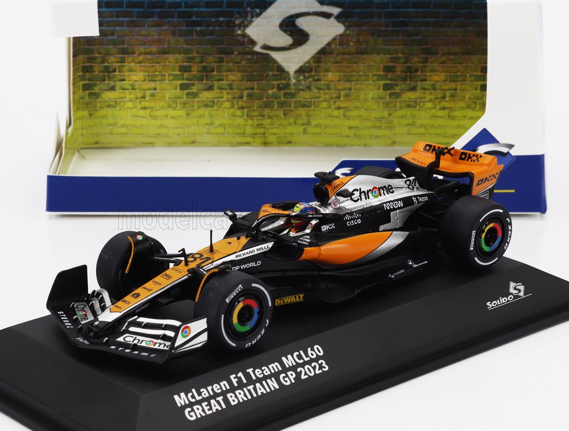 McLAREN - F1 MCL60 TEAM McLAREN N 81 4° GP BRITANNICO 2023 OSCAR PIASTRI - ARANCIONE NERO - Vroomi