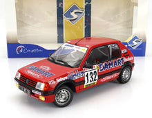 PEUGEOT - 205 1.6 GTi N 132 RALLY MONTECARLO 1986 FRANCOIS DELECOUR - ANNE CHANTAL PAUWELS - ROSSO - Vroomi