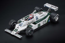 WILLIAMS - F1 FW07 FORD N 28 VINCITORE DEL GP DI GRAN BRETAGNA (con figurina del pilota) 1979 CLAY REGAZZONI - BIANCO VERDE