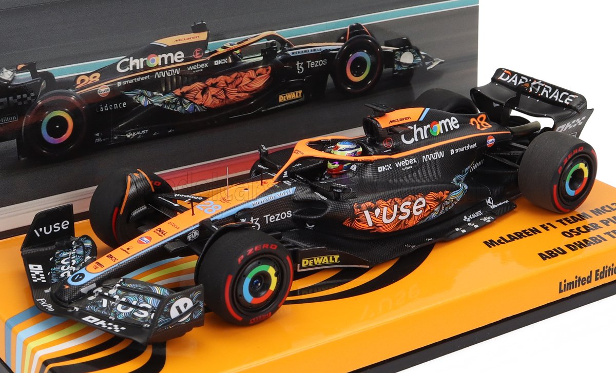 McLAREN - F1 MCL36 TEAM MCLAREN N 28 TEST ABU DHABI 2022 OSCAR PIASTRI - ARANCIONE NERO