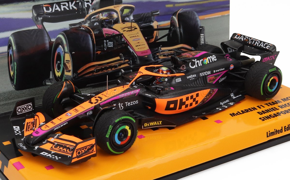 McLAREN - F1 MCL36 TEAM MCLAREN N 3 5° GP SINGAPORE 2022 DANIEL RICCIARDO - FUCSIA ARANCIONE NERO