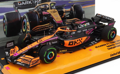 McLAREN - F1 MCL36 TEAM MCLAREN N 3 5° GP SINGAPORE 2022 DANIEL RICCIARDO - FUCSIA ARANCIONE NERO