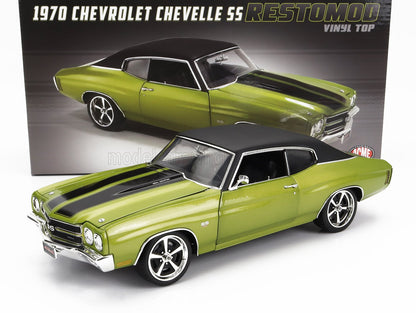 CHEVROLET - CHEVELLE SS COUPE RESTOMOD CON TETTO IN VINILE 1970 - VERDE METALLIZZATO NERO - Vroomi