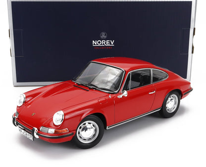 Modellino Porsche classico rosso di Norev Collectors con confezione, disponibile sulla piattaforma Vroomi.