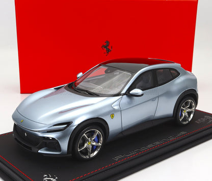 FERRARI - SUV PUROSANGUE 2022 - CON VETRINA - GRIGIO ALLOY - BLU GRIGIO METALLIZZATO