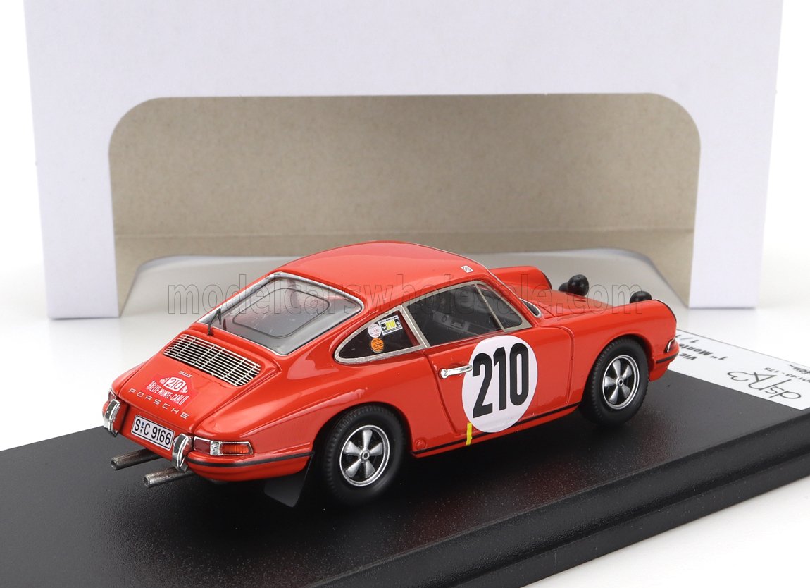 PORSCHE - 911T COUPE (versione notturna) N 210 VINCITORE RALLY MONTECARLO 1968 VIC ELFORD - DAVID STONE - ARANCIO