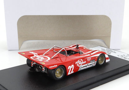 Modello di auto da corsa Opel Power rossa 22 con i loghi degli sponsor in bella vista, ora disponibile sulla piattaforma Vroomi.