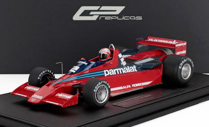 Modellino di Formula 1 Brabham Alfa Romeo 1978 rosso con i marchi Parmalat e Goodyear disponibile su Vroomi.