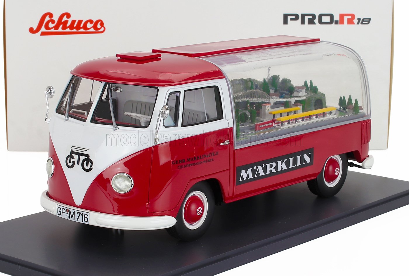 VOLKSWAGEN - FURGONE T1 MARKLIN 1962 - ROSSO E BIANCO - Vroomi
