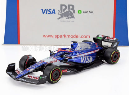 Modellino di auto Formula 1 Red Bull blu con i loghi Visa e Cash App, disponibile su Vroomi.
