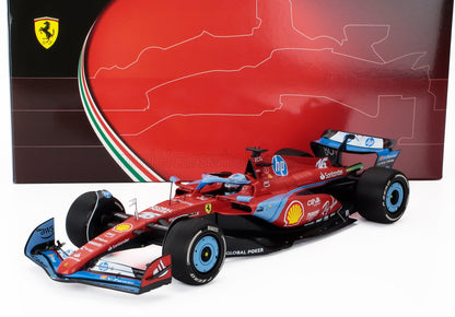 FERRARI - F1 SF-24 TEAM SCUDERIA FERRARI N 16 3° GP DI MIAMI 2024 CHARLES LECLERC - IMBALLAGGIO IN POLISTIRENE ESPANSO - ROSSO LUCE BLU