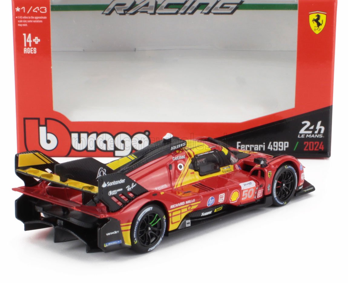 FERRARI | 499P 3.0L TURBO V6 TEAM FERRARI AF CORSE N 50 VINCITORE 24h LE MANS 2024 ANTONIO FUOCO - MIGUEL MOLINA - NICKLAS NIELSEN