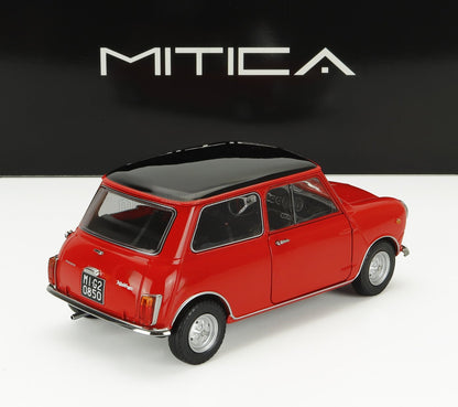 Modellino vintage di Mini Cooper rossa e nera con targa MI G2 0850 disponibile sulla piattaforma Vroomi.