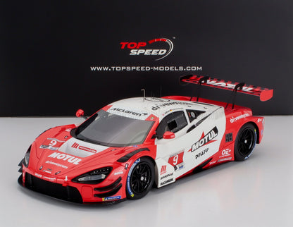 McLAREN - 720S GT3 EVO 4.0L TURBO V8 TEAM PFAFF MOTORSPORT N 9 IMSA MOTUL CORSO MONTEREY 2024 OLIVER JARVIS - MARVIN KIRCHHOFER - ROSSO BIANCO - Vroomi