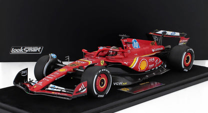 FERRARI - F1 SF-24 TEAM SCUDERIA FERRARI N 16 VINCITORE ITALIA MONZA GP 2024 CHARLES LECLERC - CON VETRINA - CON VETRINA - ROSSO BIANCO GIALLO