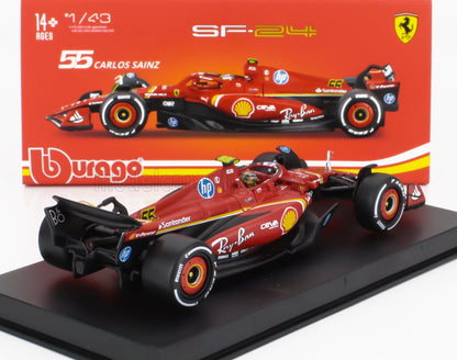 FERRARI | F1 SF-24 TEAM SCUDERIA FERRARI N 55 4° GP ITALIA MONZA 2024 CARLOS SAINZ - CON PILOTA E MOSTRO