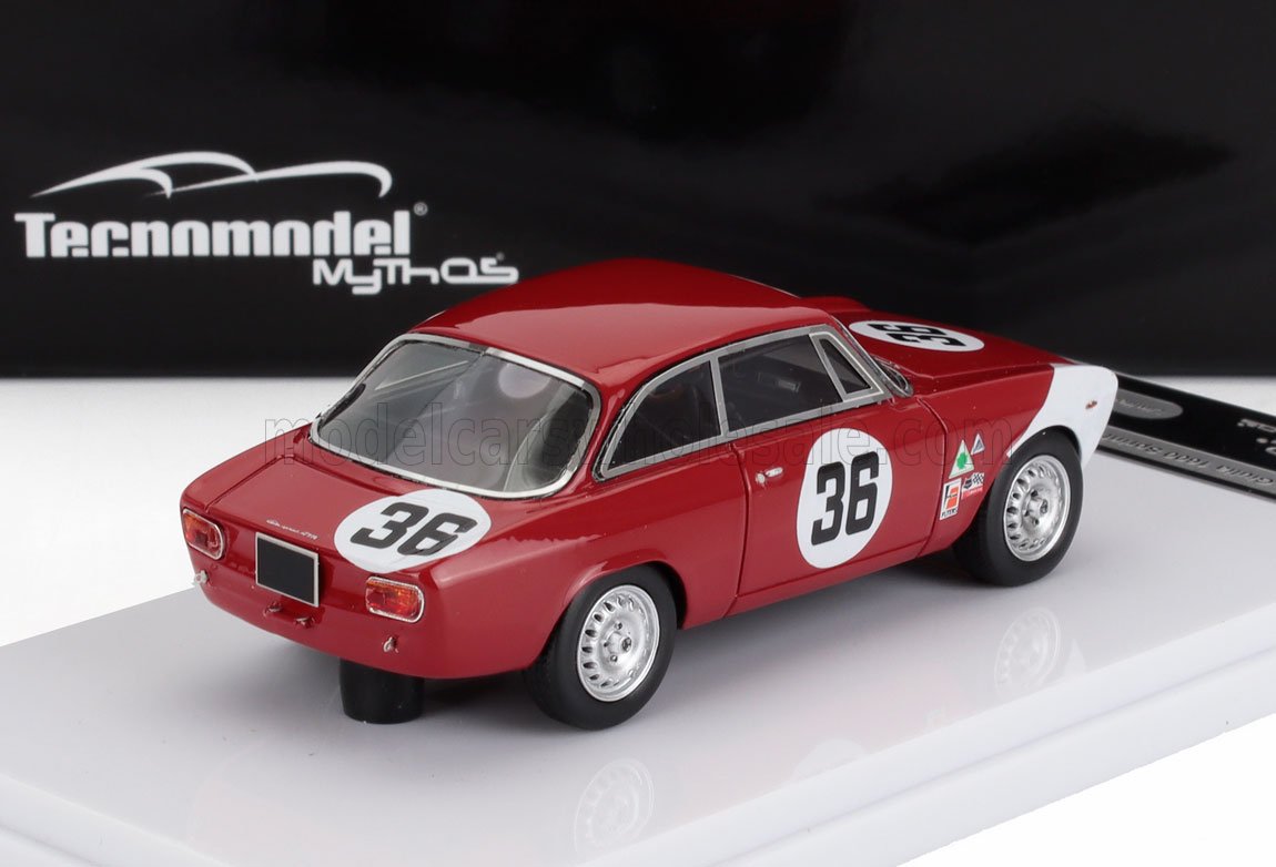 Modello di auto da corsa Red Tecnmodel Mythos Alfa Romeo 36, design super dettagliato, ora disponibile sulla piattaforma Vroomi.