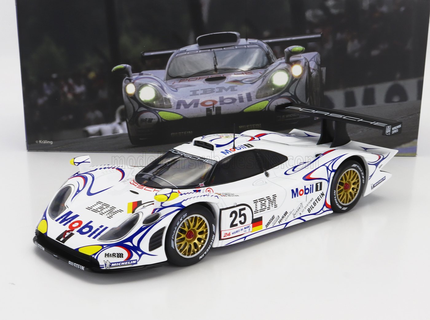PORSCHE | 911 GT1-98 3.2L TURBO TEAM PORSCHE AG MOBIL-1 N 25 2nd 24h LE MANS 1998 UWE ALZEN - JORG MULLER - BOB WOLLEK