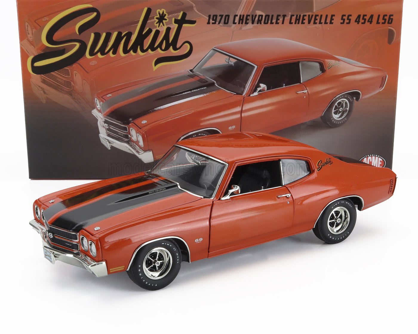 CHEVROLET - CHEVELLE SS 454 COUPE SUNKIST 1970 - ARANCIONE NERO - Vroomi