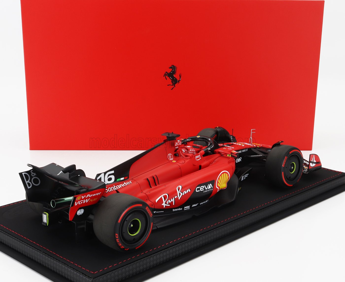 FERRARI | F1 SF-23 TEAM SCUDERIA FERRARI N 16 3° GP DEL BELGIO SPA 2023 CHARLES LECLERC - CON VETRINA - CON VETRINA