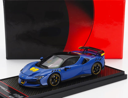 FERRARI - SF90 XX STRADALE 2024 - AZZURRO DINO - BLU METALLIZZATO NERO GIALLO
