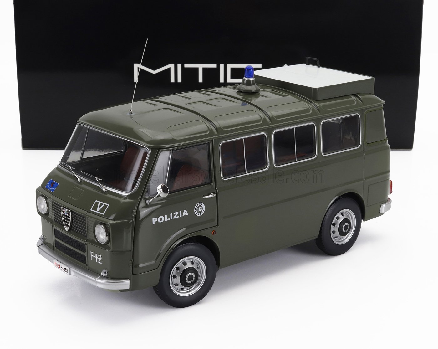 ALFA ROMEO - F-12 MINIBUS SERIE 1 - POLIZIA - POLICE - 1970 - VERDE - Vroomi