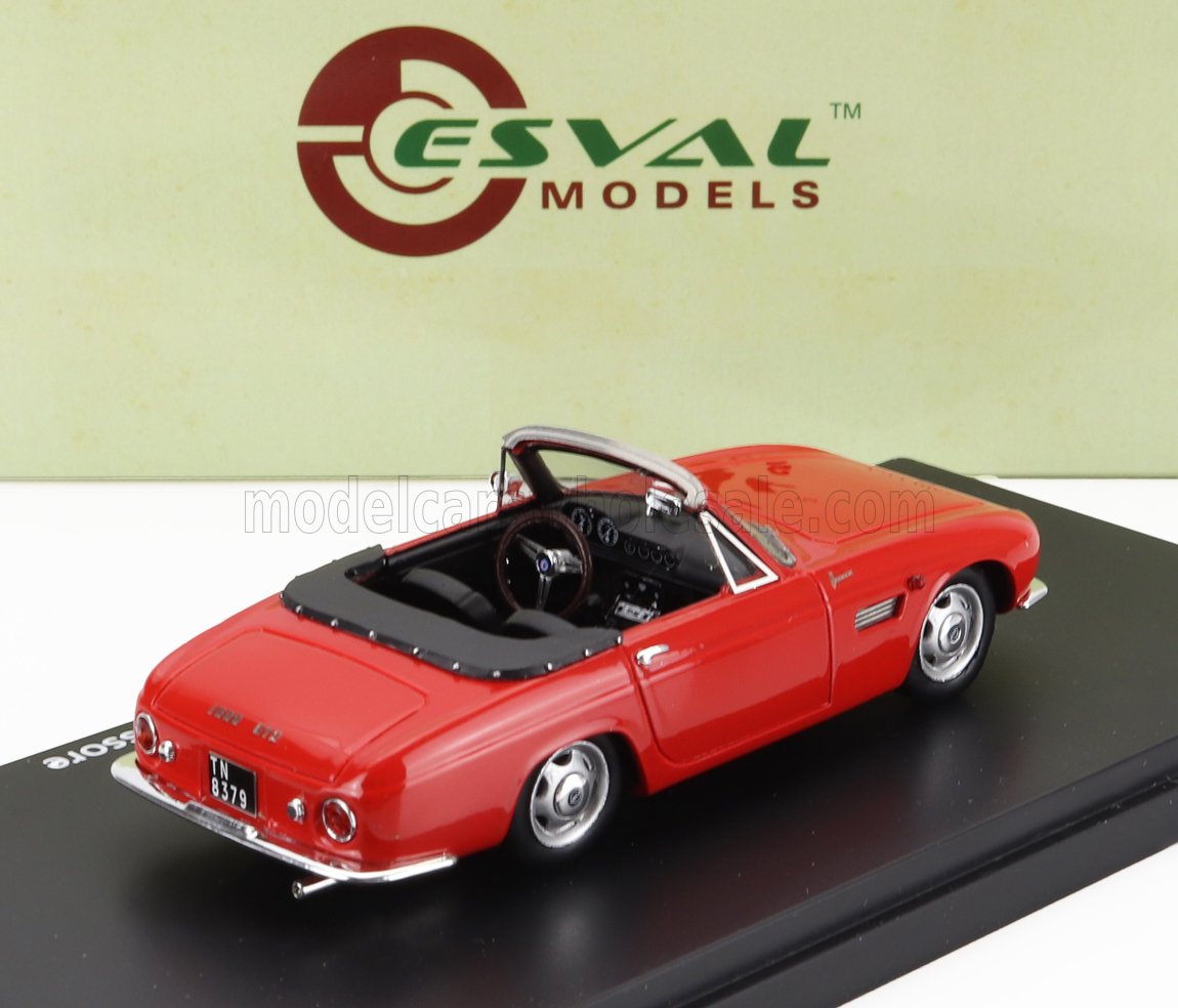 Modellino di auto convertibile Cesval classica rossa su espositore, disponibile sulla piattaforma Vroomi.