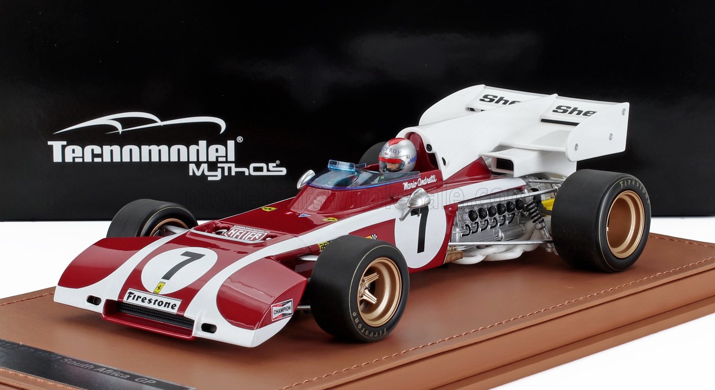 FERRARI - F1 312B2 N 7 GP DEL SUD AFRICANO (con figura del pilota) 1971 MARIO ANDRETTI - ROSSO BIANCO