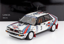 LANCIA - DELTA HF INTEGRALE 4WD TEAM MARTINI & ROSSI RACING N 3 VINCITORE RALLY OLYMPUS USA 1987 JUHA KANKKUNEN - JUHA PIIRONEN - BIANCO ROSSO BLU
