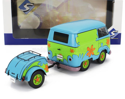 VOLKSWAGEN - T1 VAN KOOL COMBI GHOSTHUNTERS MACHINE CON RIMORCHIO 1950 - BLU VERDE - Vroomi