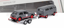 VOLKSWAGEN - MINIBUS T2 1962 CON RIMORCHIO + GOLF GTi MKI N 1 RACING 1976 - GRIGIO ROSSO - Vroomi