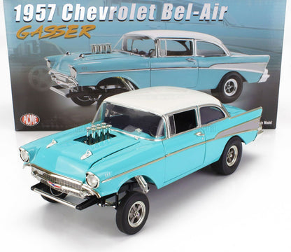 CHEVROLET - BEL AIR GASSER 1957 - AZZURRO BIANCO - Vroomi