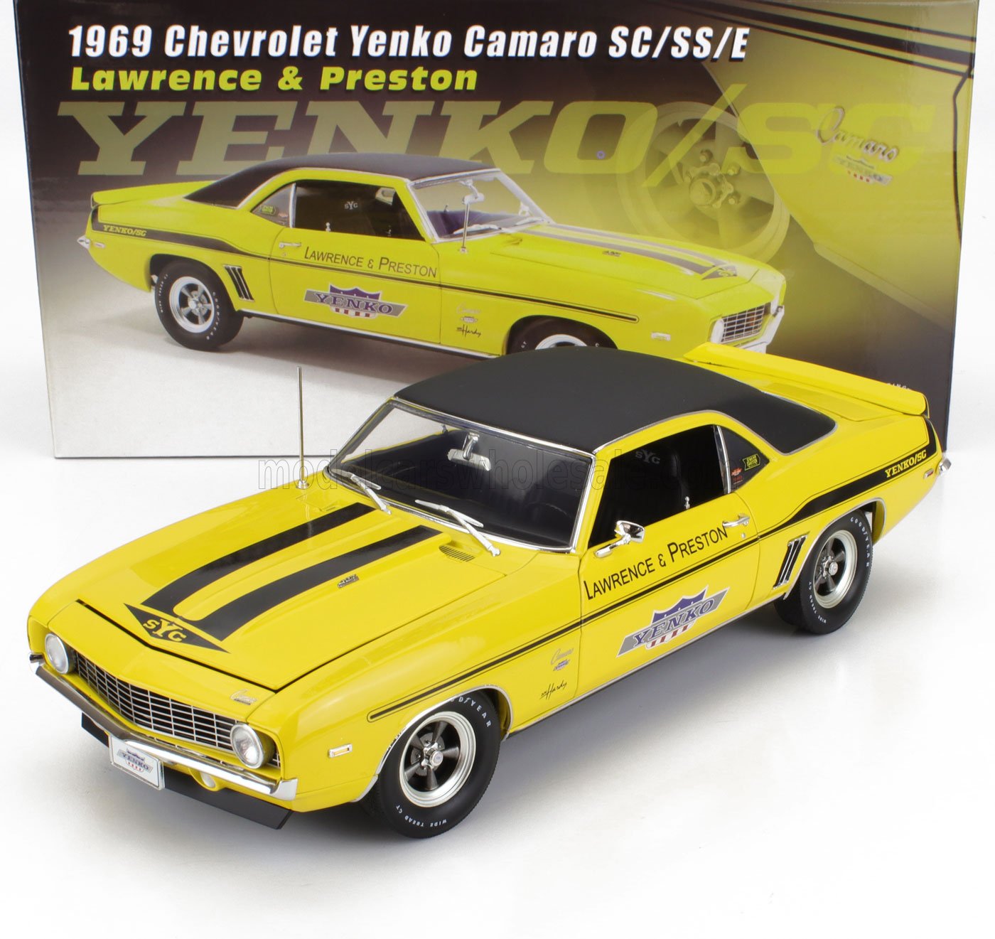 CHEVROLET - CAMARO YENKO SC/SS/E COUPE LAWRENCE & PRESTON 1969 - GIALLO NERO - Vroomi