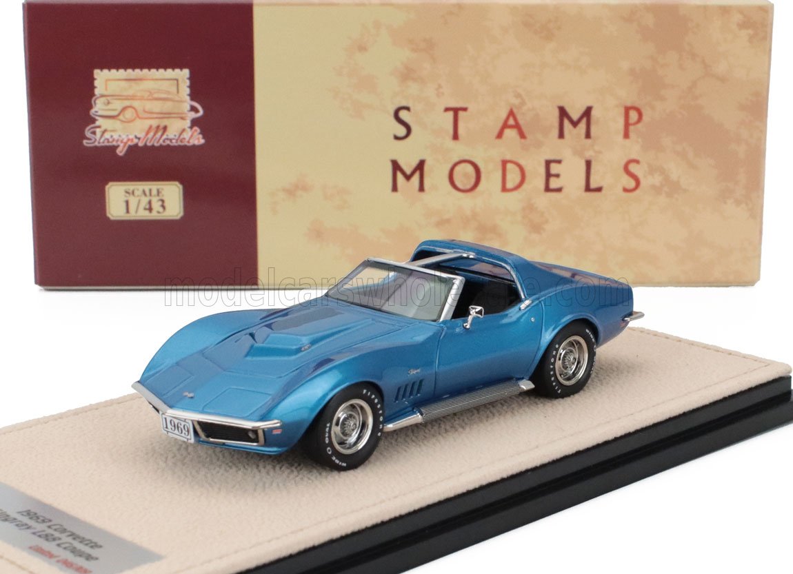 CHEVROLET - CORVETTE L88 COUPE 1969 - TETTO APERTO - FARI CHIUSI - BLUE LEMANS MET - Vroomi