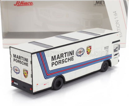 MERCEDES BENZ - O317 CAMION PORTAUTOMOBILI PORSCHE MARTINI RACING 1968 - BIANCO BLU - Vroomi