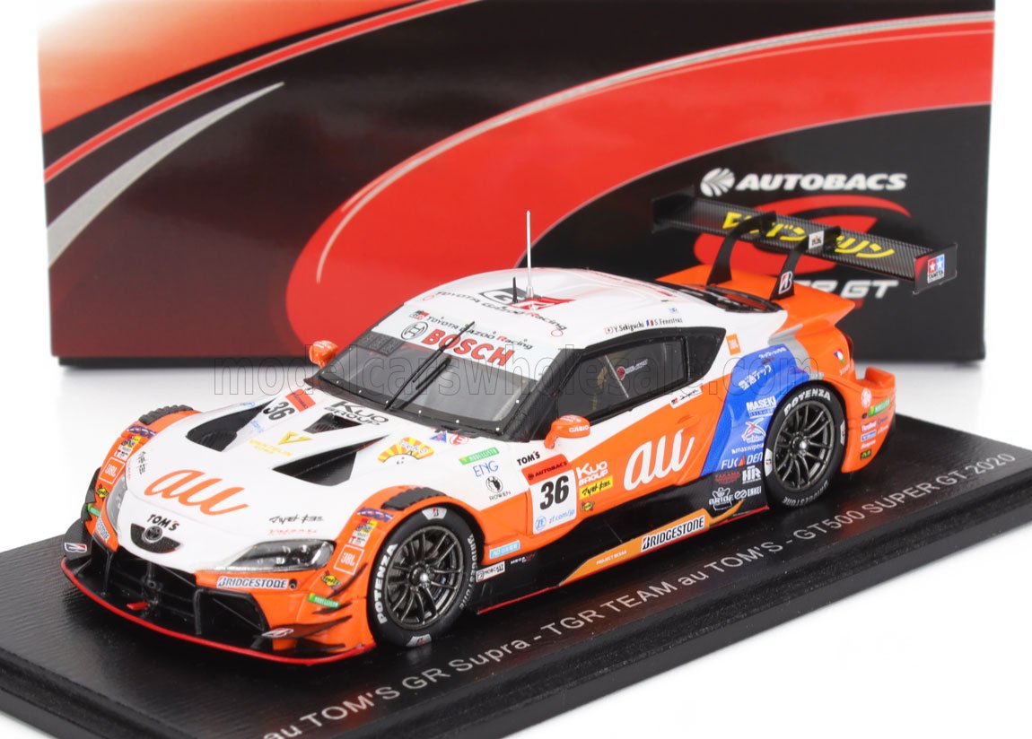 Modello in scala 1:43 della TOM'S GR Supra TGR TEAM GT500 Super GT 2020, che puoi trovare su Vroomi.