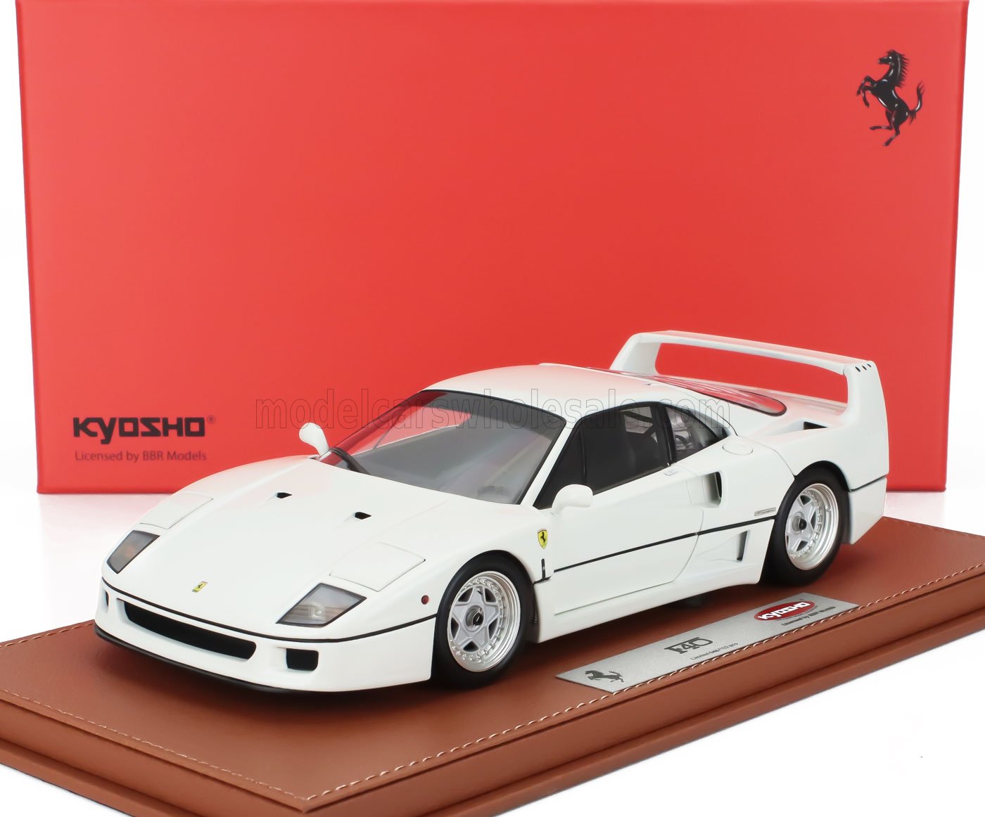 FERRARI - F40 1987 - CON VETRINA - CON VETRINA - BIANCO AVUS - BIANCO