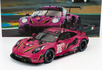 PORSCHE - 911 991-2 RSR-19 4.2L TEAM IRON DAMES N 85 24h LE MANS 2023 SARAH BOVY - RAHEL FREY - MICHELLE GATTING - FUCSIA