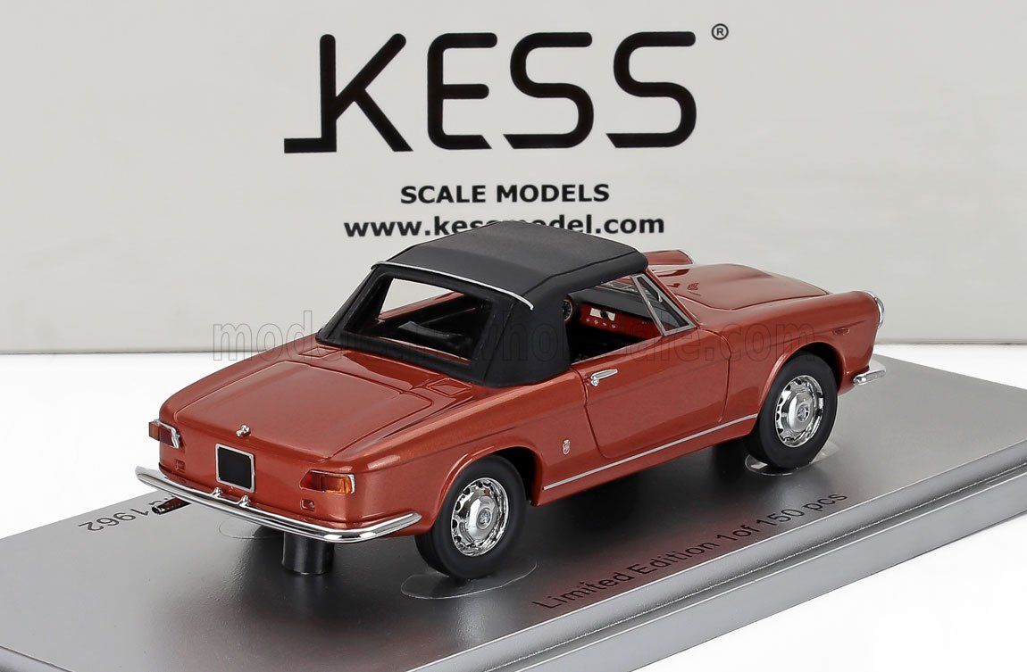 ALFA ROMEO - 2600 SPIDER CABRIOLET CLOSED SPECIALE GHIA 1962 - COPPER MET BLACK - Vroomi