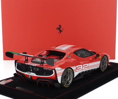 FERRARI - 296 GT3 3.0L TWIN TURBO V6 CHALLENGE N 32 FINALI MONDIALI MUGELLO ITALIA 2023 - CON VETRINA - ROSSO BIANCO