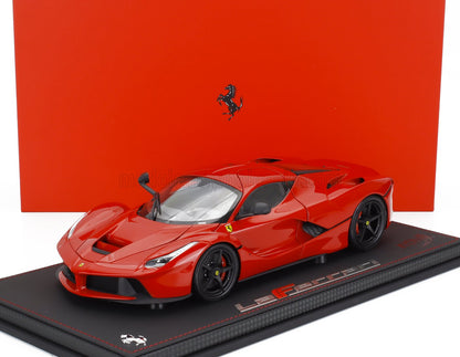 FERRARI - LAFERRARI 2013 - CERCHI NERI - CON VETRINA - ROSSO CORSA