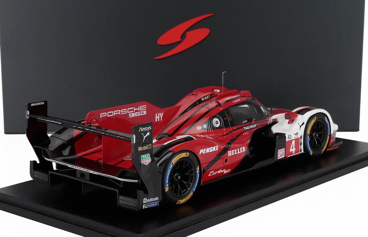 PORSCHE - 963 9RD 4.6L TURBO V8 TEAM PORSCHE PENSKE MOTORSPORT N 4 24h LE MANS 2024 MATHIEU JAMINET - FELIPE NASR - NICK TANDY - ROSSO BIANCO NERO - Vroomi