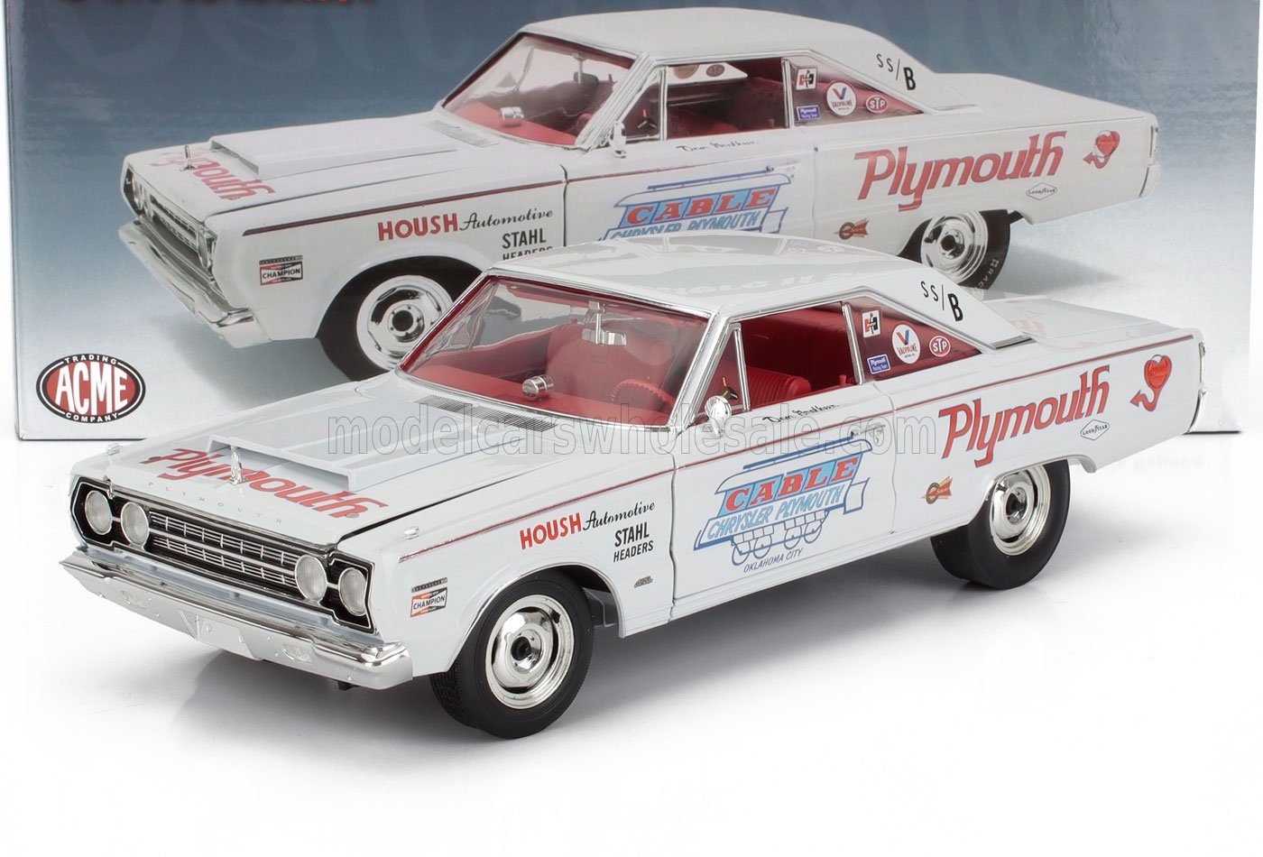 PLYMOUTH - BELVEDERE II SUPER STOCK 1967 DON GROTHEER - BIANCO - Vroomi