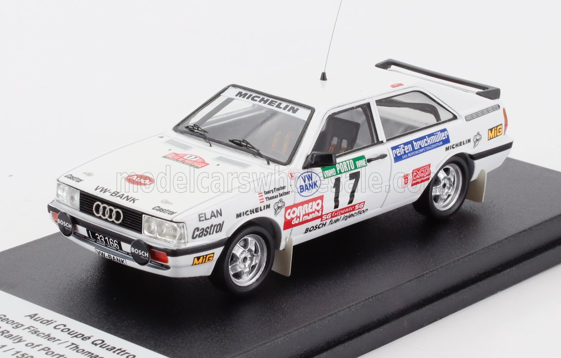 AUDI - QUATTRO COUPÉ N 17 RALLY PORTOGALLO 1987 GEORG FISCHER - THOMAS ZELTNER - BIANCO