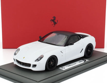 FERRARI - 599 GTB FIORANO 2007 - CAMBIO F-1 - CON VETRINA - BIANCO OPACO - NERO