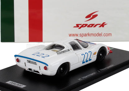 Modellino di auto da corsa Porsche bianca 222 di Spark, edizione limitata 004/300, disponibile su Vroomi
