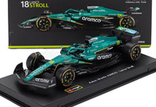 ASTON MARTIN - F1  AMR25 TEAM ARAMCO COGNIZANT N 18 STAGIONE 2025 LANCE STROLL - CON PILOTA E VETRINA - VERDE NERO