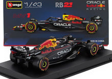 RED BULL  F1  RB21 TEAM ORACLE RED BULL N 1 STAGIONE 2025 MAX VERSTAPPEN - CON PILOTA E VETRINA - BLU GIALLO ROSSO