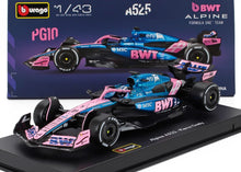 ALPINE  F1  A525 TEAM BWT ALPINE 10 STAGIONE 2025 PIERRE GASLY - CON PILOTA E VETRINA - NERO BLU ROSA