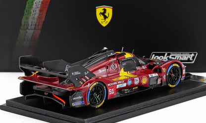 FERRARI - 499P 3.0L TURBO V6 TEAM FERRARI AF CORSE N 51 3° 24h LE MANS 2025 ALESSANDRO PIER GUIDI - JAMES CALADO - ANTONIO GIOVINAZZI - ROSSO GIALLO NERO